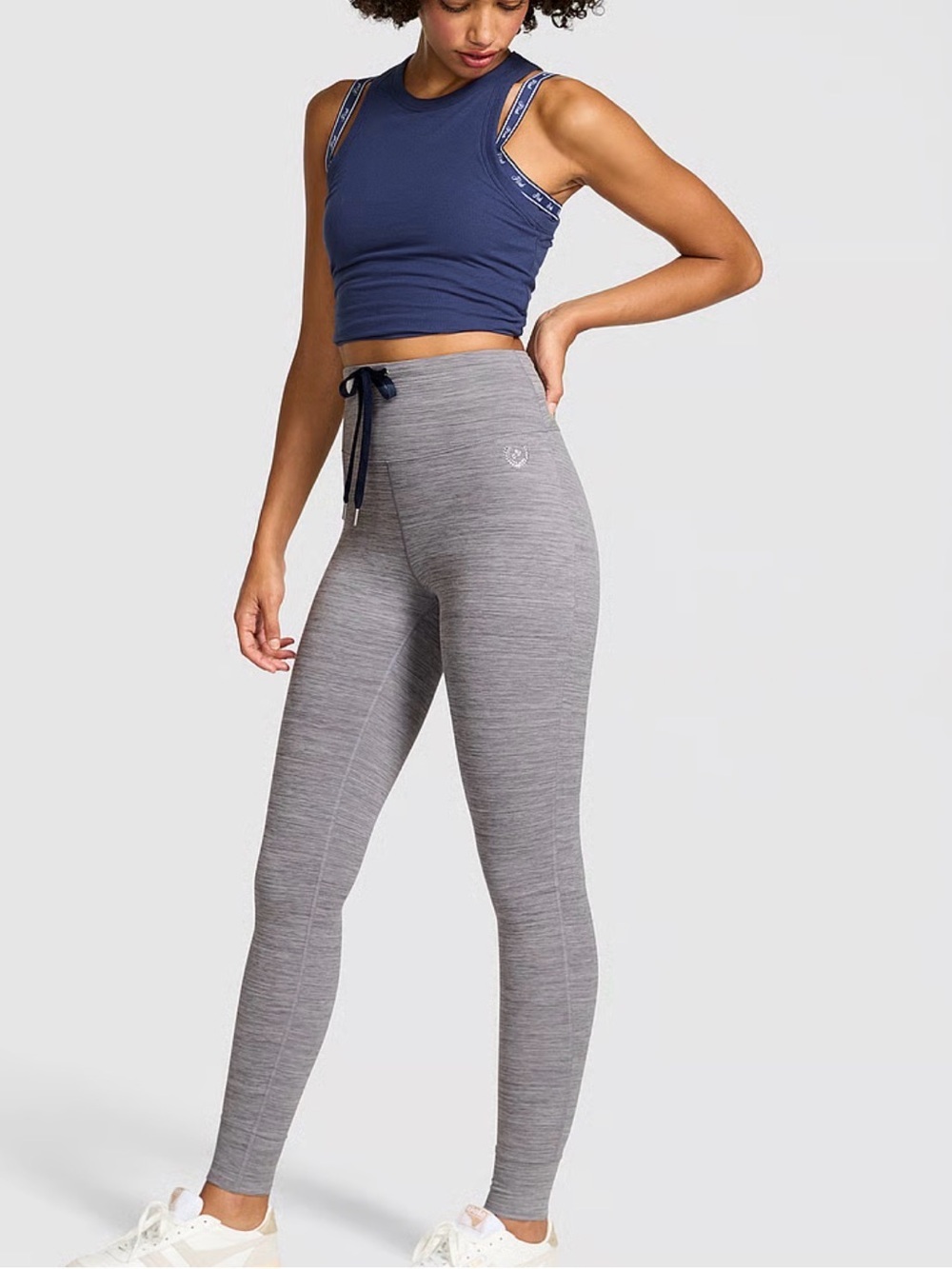 PINK Relay Fitted Jogger Leggings Grey Large NWT